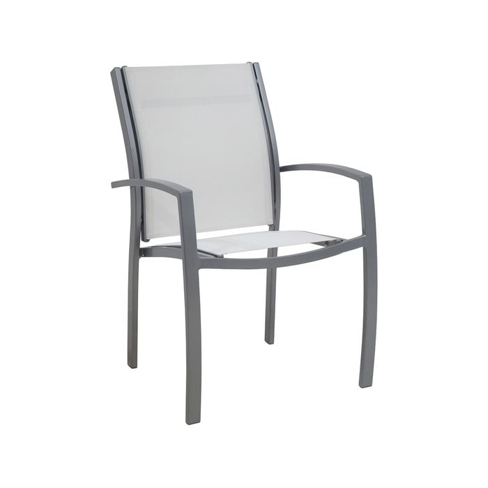 Hartman Aluminium Seaspray Dining Chair - Silver/Jasmine