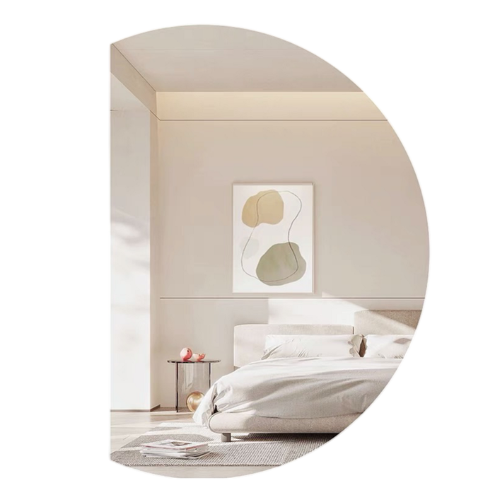 Best World 91cm X 130cm Left Half Moon Wall Mirror