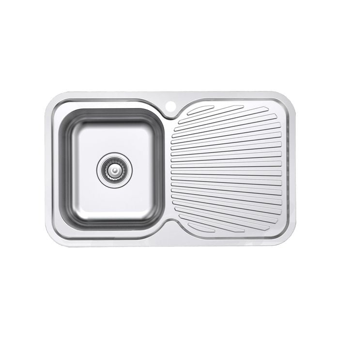 Single Bowl Sink With Drainer Left Hand Bowl