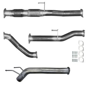 Ignite Exhausts Turbo Back For Toyota Hilux 3l D4d 3" Cat & Diff Pipe Raw Aluminised Steel
