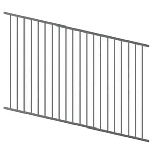 ProtectorAl 350 - 1200 x 1200mm Palladium Silver Raked Up to 15º Flat Top Pool Fence Panel