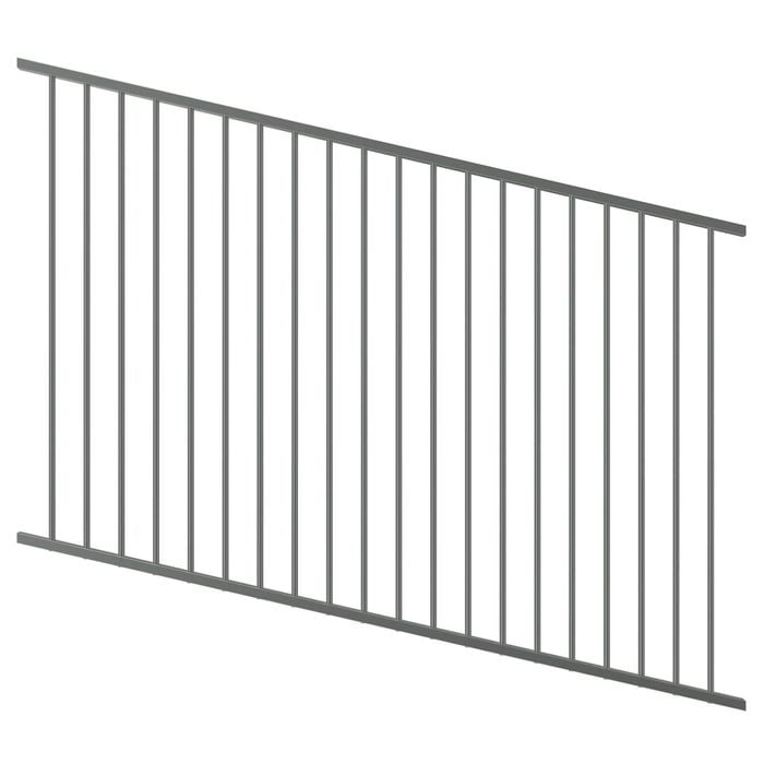 ProtectorAl 350 - 1200 x 1200mm Palladium Silver Raked Up to 15º Flat Top Pool Fence Panel