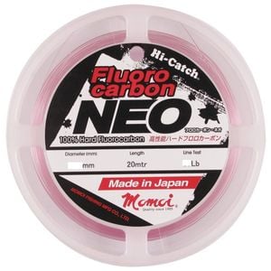 Momoi HiCatch Neo 20m FC Pink Fluorocarbon Fishing Leader 30lb