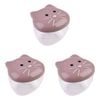 3PK Melii Luxe 3D Animal Leak-Proof Snack Container Lunch Box 232ml Cat