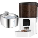 Advwin 6L Automatic Pet Feeder + 4L Pet Water Fountain Wifi