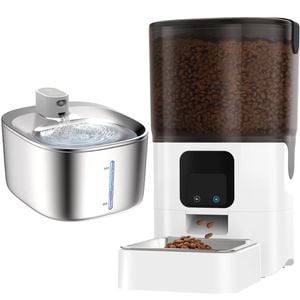 Advwin 6L Automatic Pet Feeder + 4L Pet Water Fountain Wifi