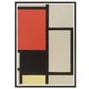Galrie Piet Mondrian's Iconic Composition with Red, Blue, and Yellow - Abstract Art Print, Black Frame, 50 x 70cm (20 x 28inch)