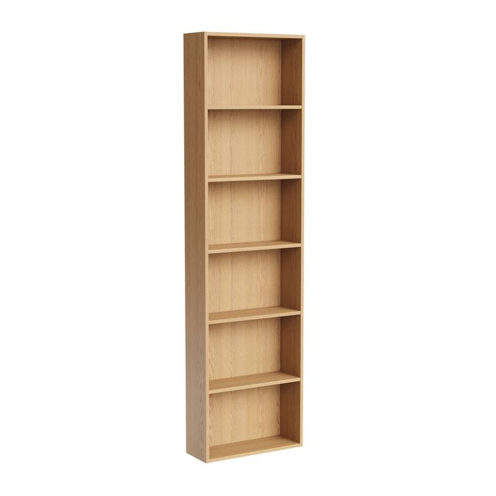 Kaboodle 500-599mm Oak Latte Customisable Shallow Tall Pantry Open Shelf