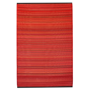 Fab Habitat 180x270cm Sunset Red Cancun Melange Recycled Plastic Outdoor Rug