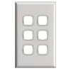 HPM Excel 6 Gang Grid and Plate White