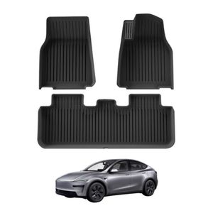 AUSGO 3D Injection Car Floor Mats For Tesla Model Y Juniper 5-Seat 2025-Onwards All-Weather Floor Liners