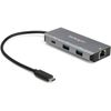 StarTech.com USB/Ethernet Combo Hub - USB 3.1 Type C - External - Black, Space Gray - UASP Support