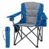 Costway Folding Camping Chair Outdoor Armchair Beach Fishing Blue