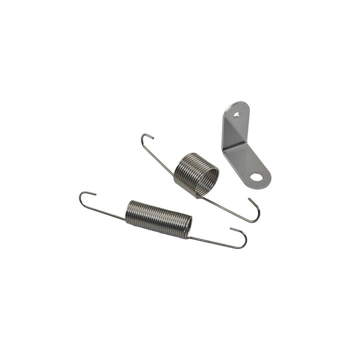 Dual Spring Carburettor Throttle Return Bracket - Chrome