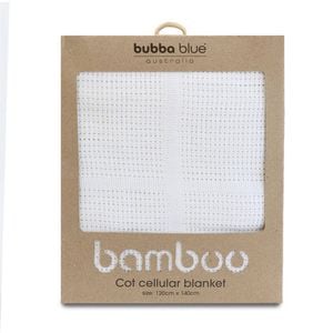 Bubba Blue Bamboo Cot Size Cellular Baby Blanket Bedding