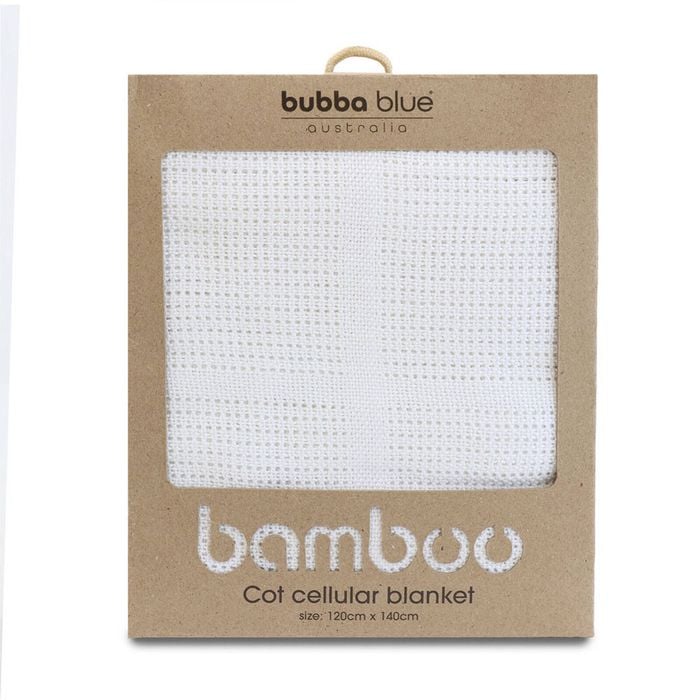 Bubba Blue Bamboo Cot Size Cellular Baby Blanket Bedding