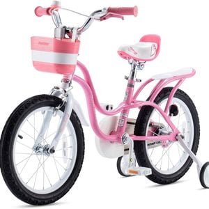 RoyalBaby  14 Inch Girls Kids Bike  Bike Litle Swan Training Free Balance to Pedal Easy Learning Bicycle Big Toddlers