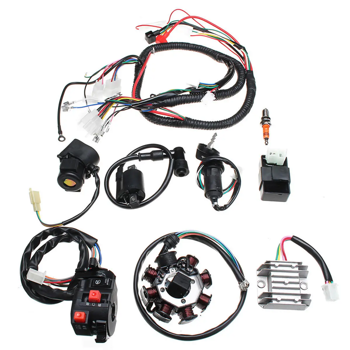 PriceDumb Electric Wiring Harness Loom CDI Stator Full Set ATV Dirt Pit Quad Bike 150CC 200CC 250CC