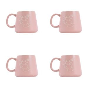 4PK Splosh Heartfelt Mum 440ml Stoneware Mug Coffee/Tea Cup - Pink