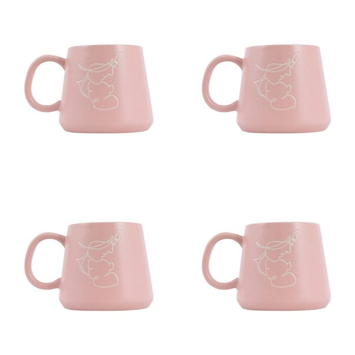 4PK Splosh Heartfelt Mum 440ml Stoneware Mug Coffee/Tea Cup - Pink