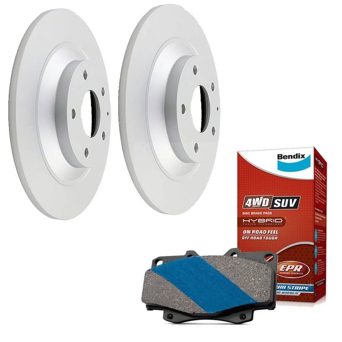Rear Bendix Brake Pads DB2227-4WD + Rotors for Mazda CX-5 KE 2.0L 2.2L 2012-2017