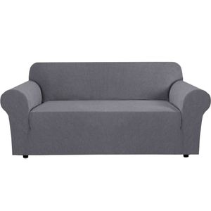 Smarcute 4 Seater High Stretch Jacquqard Textured Sofa Cover Grey