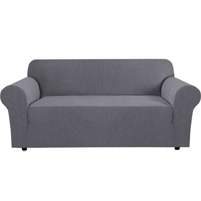 Smarcute 4 Seater High Stretch Jacquqard Textured Sofa Cover Grey