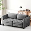 Advwin 2 Seater Sofa 184cm Chenille Loveseat Couch Sectional Sofa Grey
