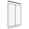 Lugna 2400 x 1201-1800mm Black Optiglass Panel Wardrobe Double Sliding Doors