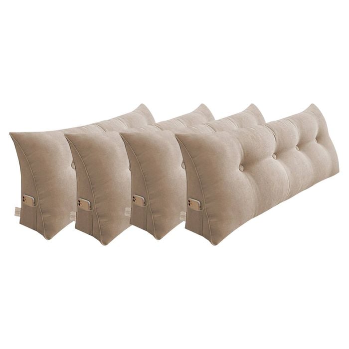 SOGA 4x 120cm Beige Wedge Pillows