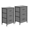Artiss 2x Chest Of Drawers Storage Dresser Tallboy Grey