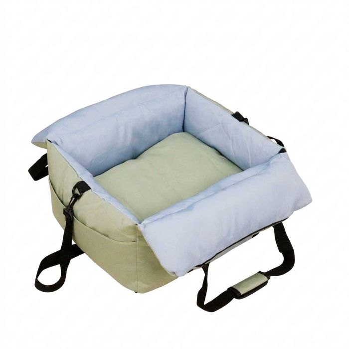 P&p Green Blue Dog Car Seat Bed Portable Pet Carrier Travel Safety Cushion