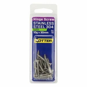 Otter 10 x 30mm Satin Stainless Steel 304 Hinge Screws - 16 Pack