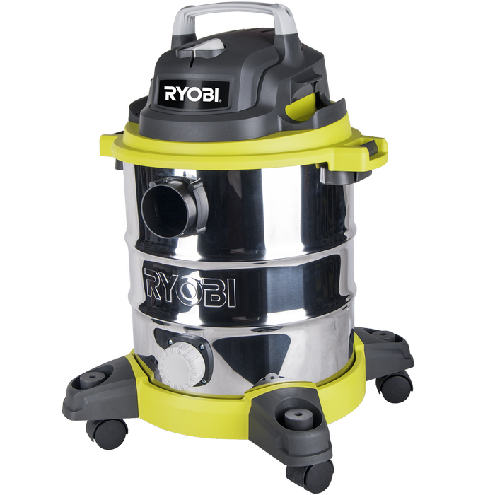 Ryobi 20L Stainless Steel Wet And Dry Workshop Vacuum RVC-1220I-G