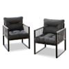 ALFORDSON 2x Armchair Lounge Chair Black Grey