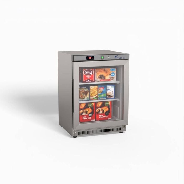 Fed-x Thermaster Stainless Steel Upright Static Display Freezer Xf200sg