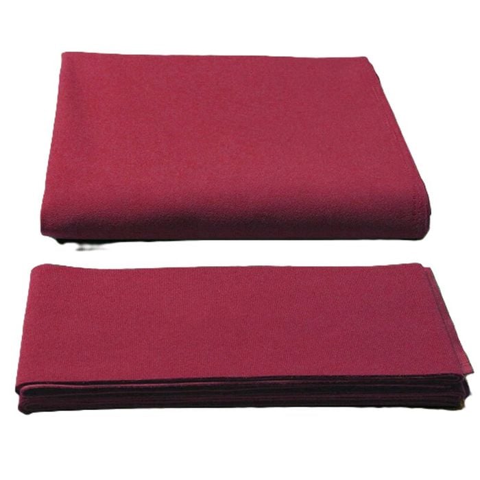 Leaf Living Arix 8ft Billiard Table Cloth, High-density Wool Blend, Anti-pilling Surface - Wine