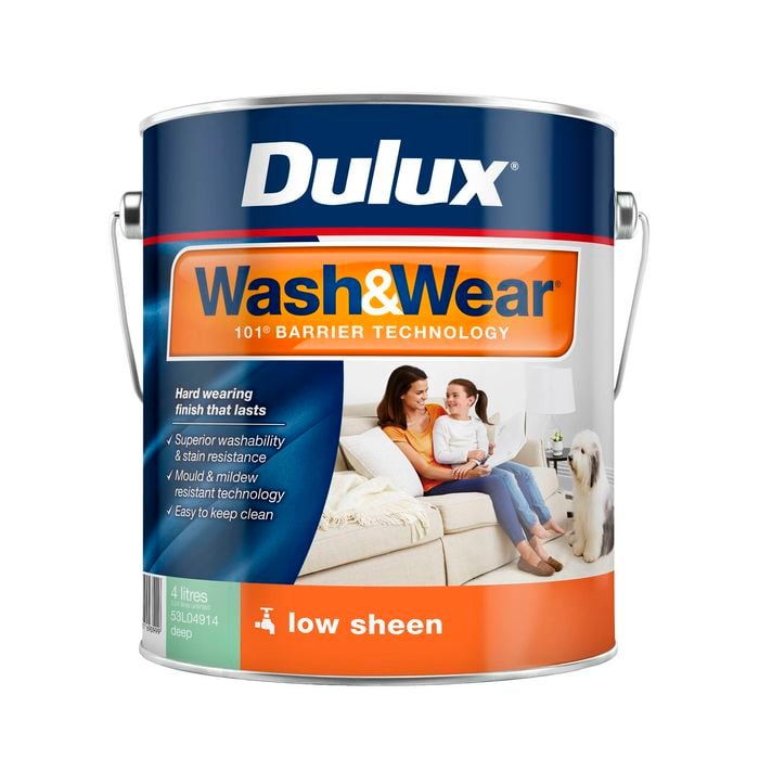 Dulux Interior Paint Wash&Wear Low Sheen Deep - 4L