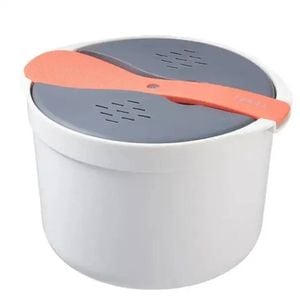 NNEOBA Portable Microwave Rice Cooker & Bento Lunch Box Orange