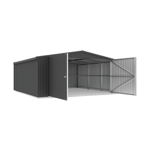 Absco Structures 5.64mW x 5.49mD x 2.64mH Monument Double Barn Door Garage