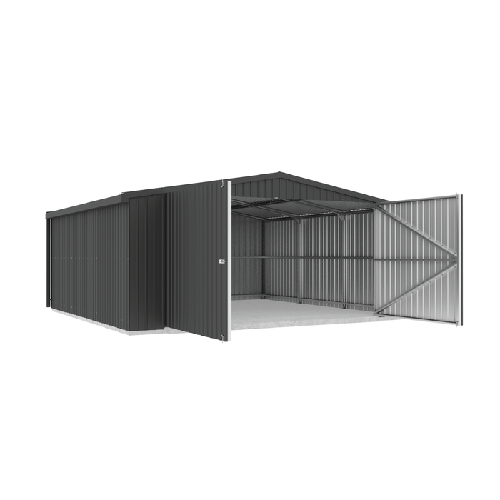 Absco Structures 5.64mW x 5.49mD x 2.64mH Monument Double Barn Door Garage