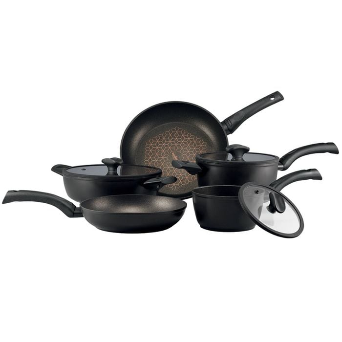 5pc Essteele Per Salute Non-Stick Saucepan/Skillet/Satuese Cookware Set Black
