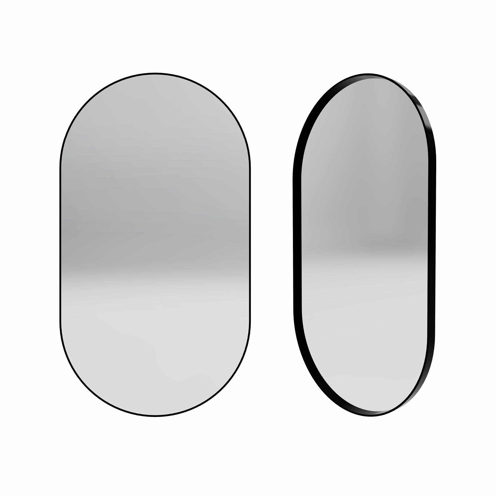 Forme 900mm Black Oval Framed Mirror product image