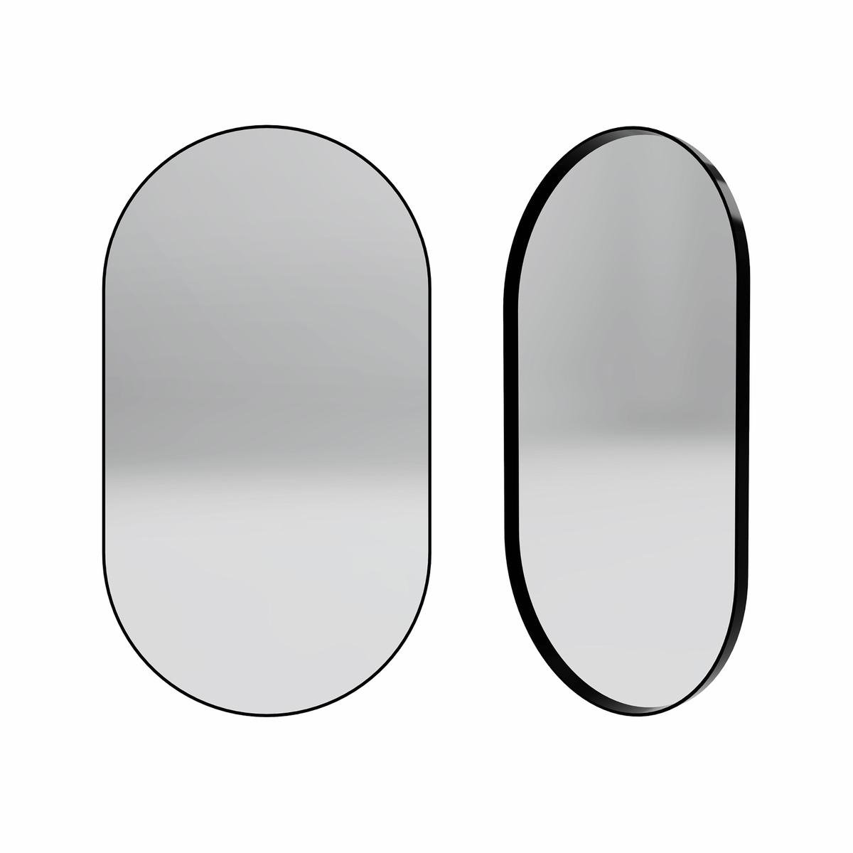 Forme 900mm Black Oval Framed Mirror - Bunnings Australia