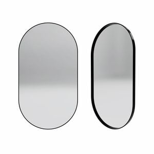 Forme 900mm Black Oval Framed Mirror