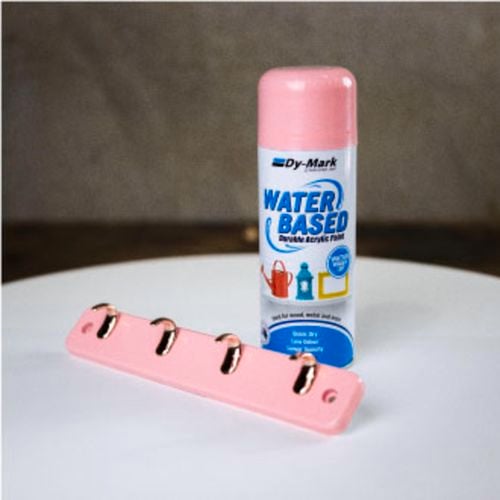 Key holder painted with Dy-Mark Water-Based Pale Pink.