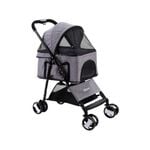 i.Pet Pet Stroller Pram Dog Large Cat Carrier Travel Strollers 4 Wheel Foldable
