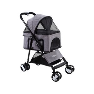 i.Pet Pet Stroller Pram Dog Large Cat Carrier Travel Strollers 4 Wheel Foldable