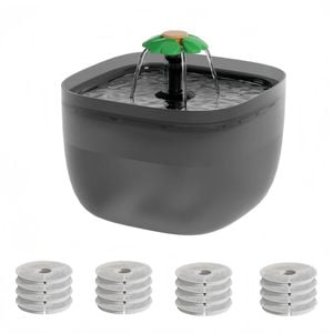Yes4pets 2l Automatic Electric Pet Water Fountain Dog Cat Black 17x Filters