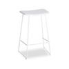Winnie Stool - White - White Leather - 76cm (Commercial Bar Height)